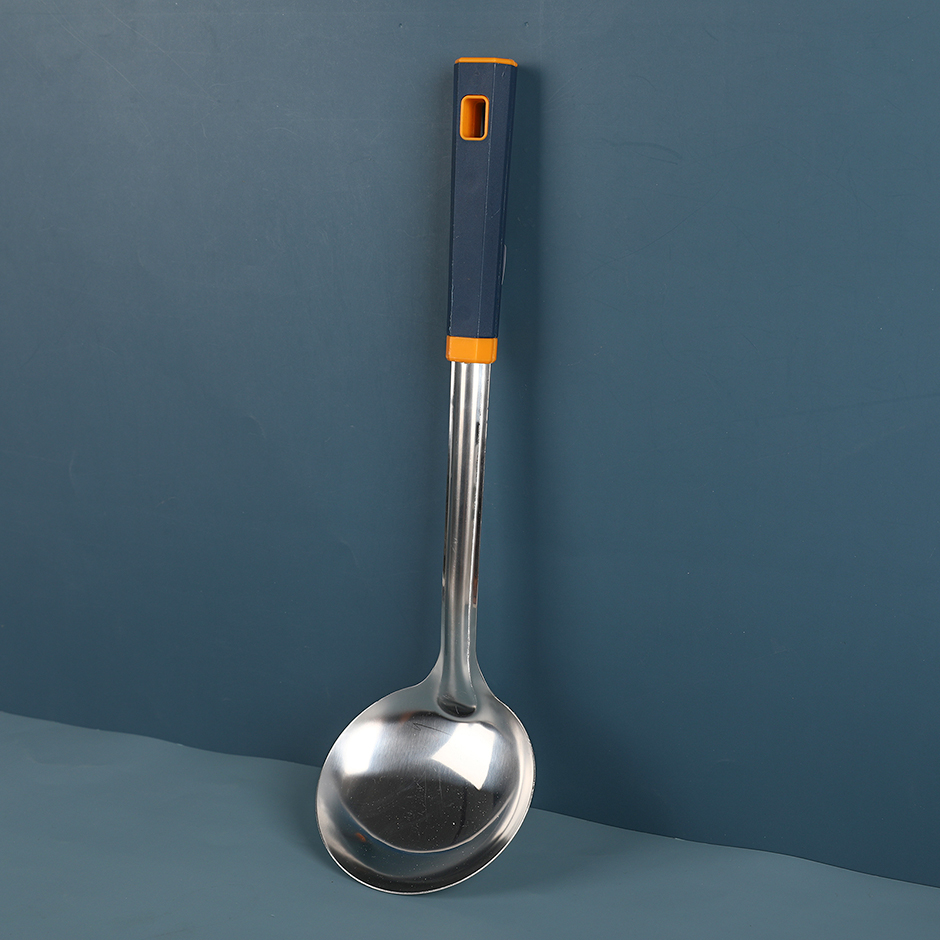 Blue handle spoon