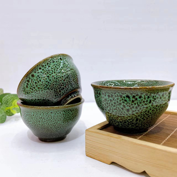 Tu Hao Jian Zhan green flower glaze tea cup