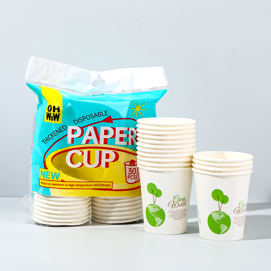 New thick disposable paper cups - 30 pieces