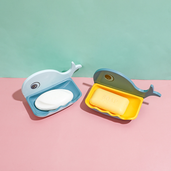 Whale wall-mounted soap box