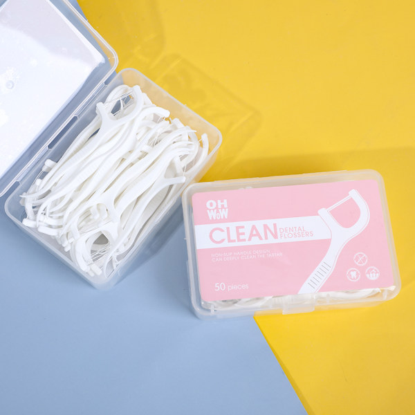 Boxed portable dental floss 50 pieces