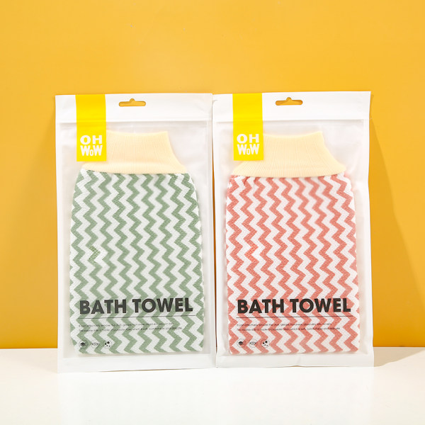 Strong Scrubbing Cleansing Tool Thick Double-Sided Adult Stripes Bath Towel - 067