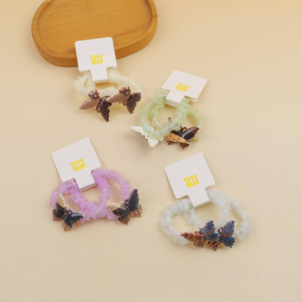 Large Butterfly Color Elastic Bands 2pcs - 3