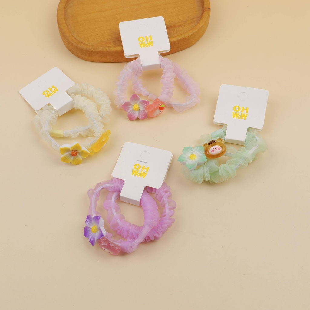 Colorful Flower Elastic Bands 2pcs - 5