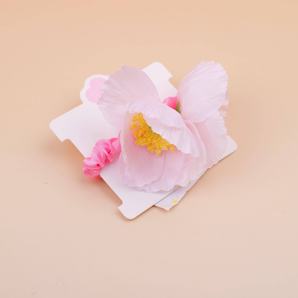 Pink Flower Elastic Bands