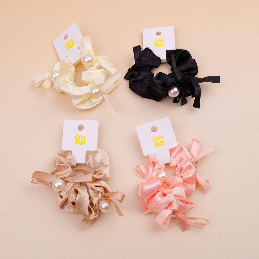 Pearl multiple bow hair ties