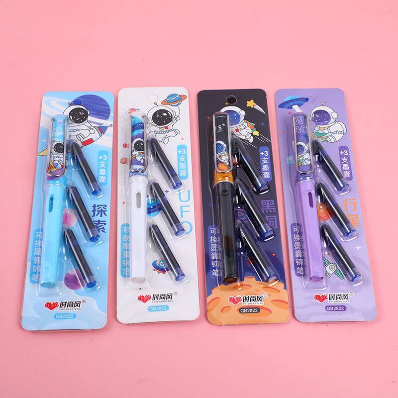 Space Man ink cartridge pen 1 piece + 3 ink cartridges, blue, GB2822