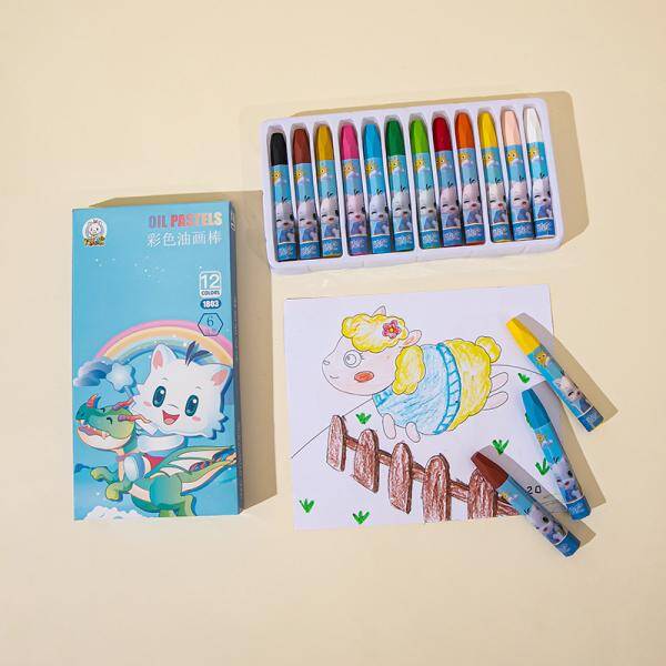 12 Color Oil Pastels - 1803 - 12 PCS