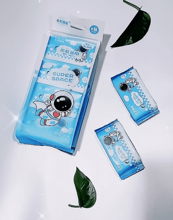 Mini 8-pack Blue Astronaut Wet Wipes 9886