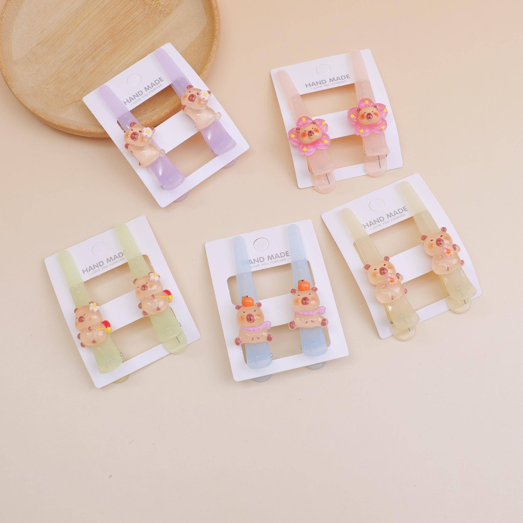 Fruit card fabric series hair clips 2 pieces