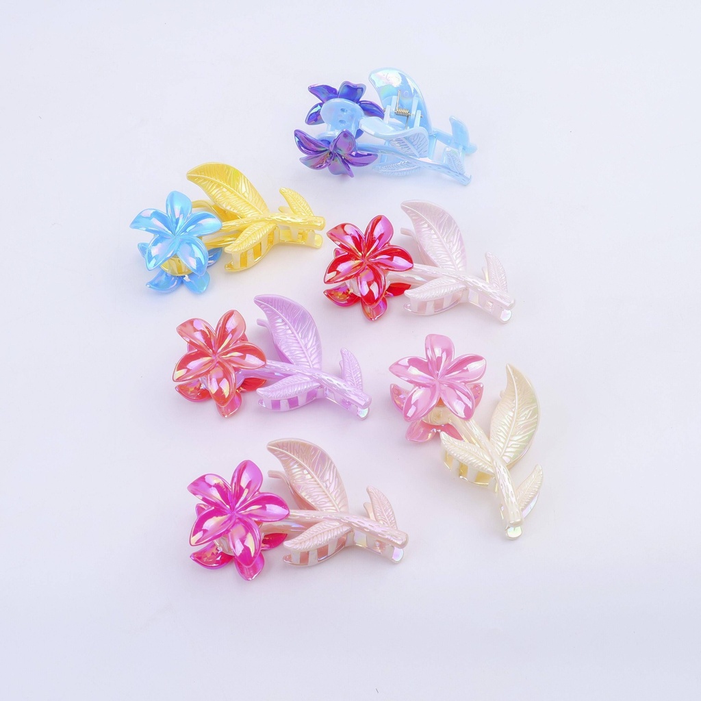Pearl-gloss琉璃 flower claw clip 11CM - 2