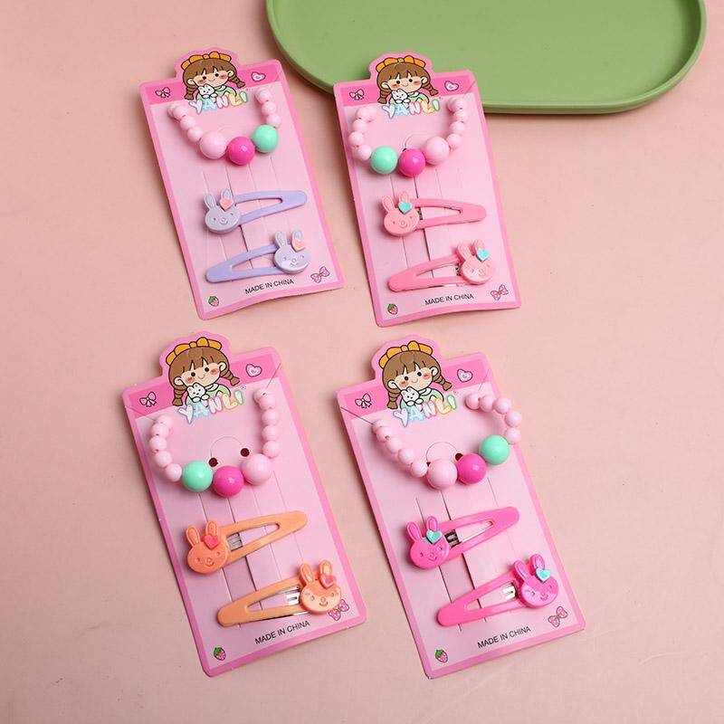 Children's bracelet rabbit hairpin set