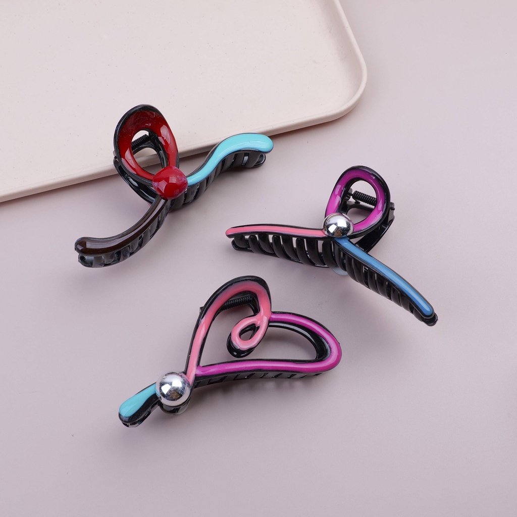 Oil-dripping claw clip random mixed hair 11CM - 2