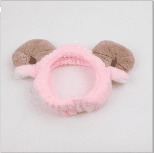 Special offer of pink sheep horn ponytail hairband