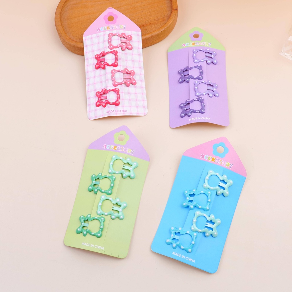 Fashionable colorful hollow cute BB clips - 5