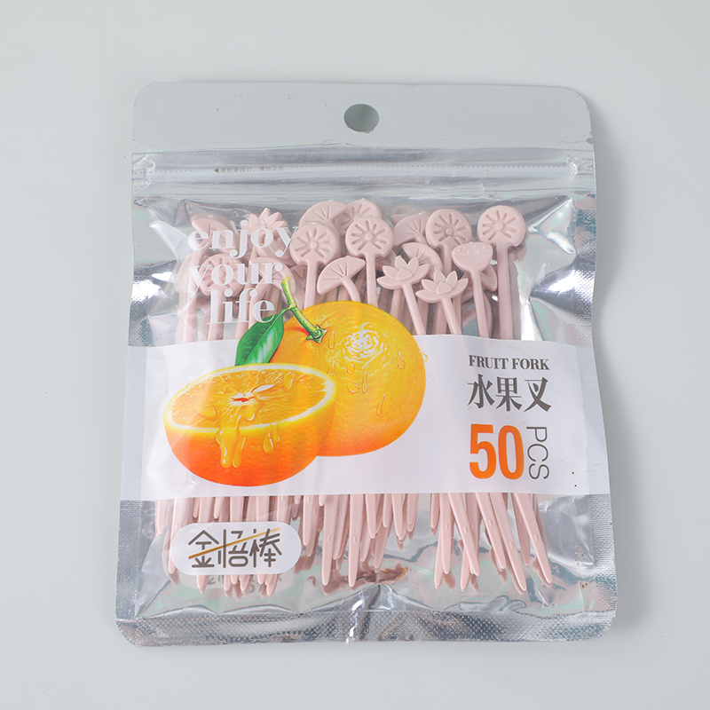 Bag PS high-end fruit fork 50PCS-J-5020