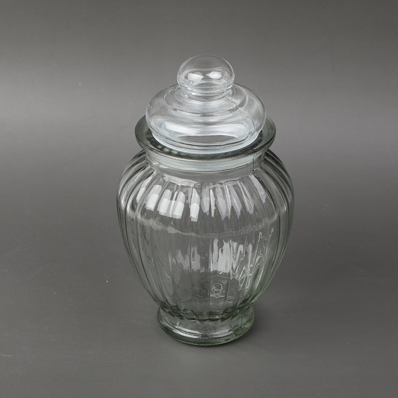 Pumpkin sealed glass storage jar