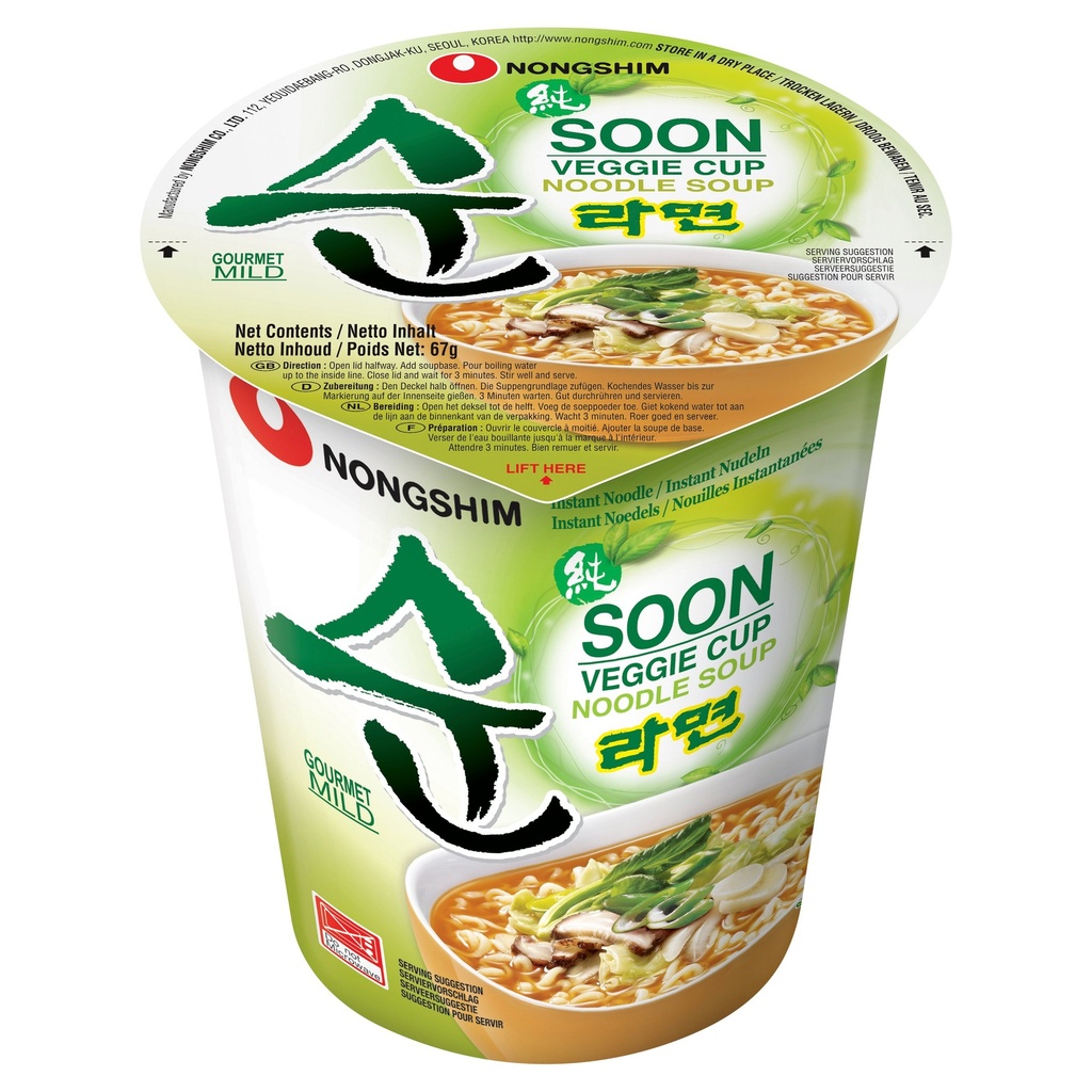 Soon Veggie Cup 68Gm (1*12)
