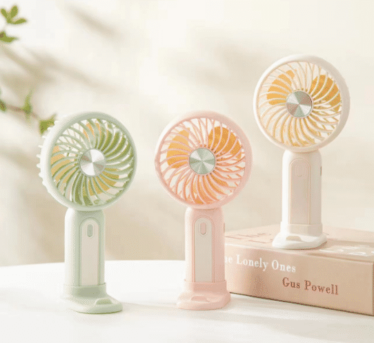Mint Peach Whirlwind Handheld Fan