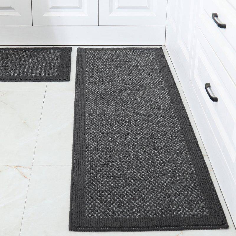 Circular Shape Grey Carpet-Grey