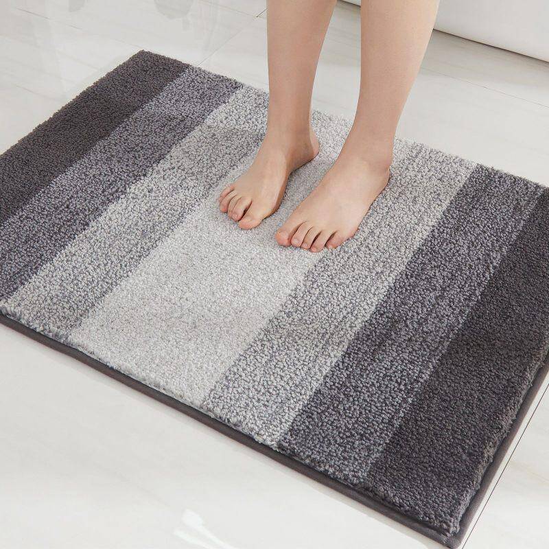 Gradient Microfiber Black Carpet-Grey