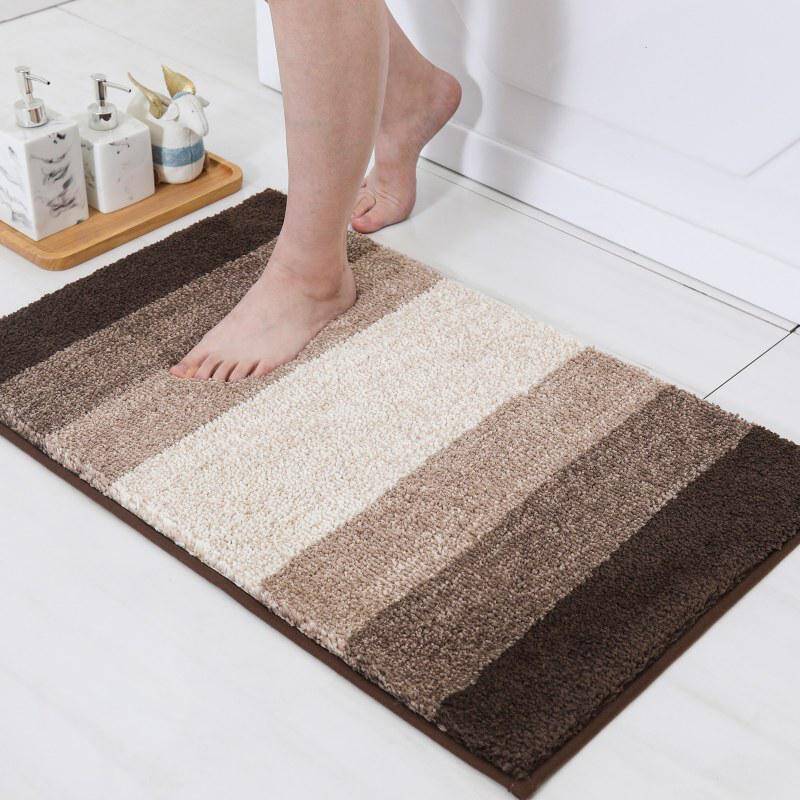 Gradient Microfiber Black Carpet-Brown