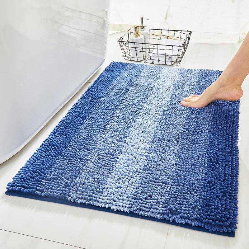 Chenille Gradient Deep Blue Carpet-Blue