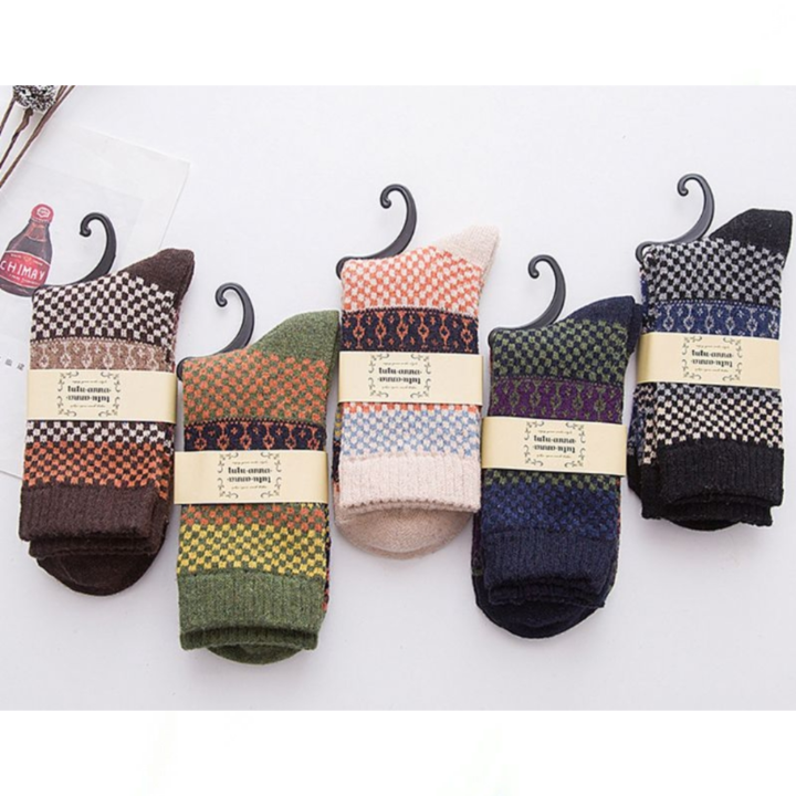 Winter Woolen Thermal Warm Socks For Women (Pack Of 5 Pairs) 