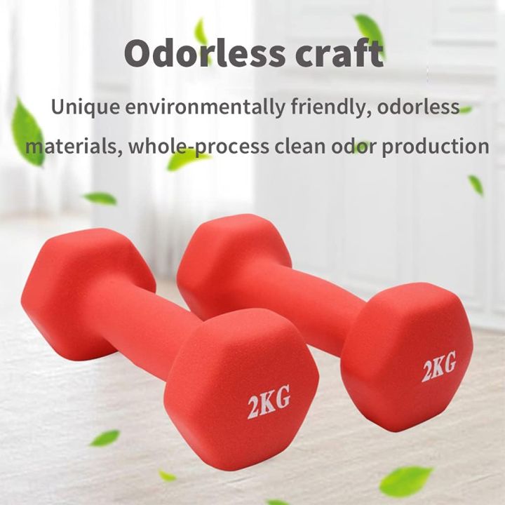 Dumbbell 2KG, Dumbbells Set Hex Shape Dumbbells/ Color May Be Different
