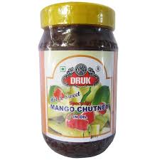 Druk Premium Mango Sweet Chutney - Traditional Nepali Sweet Mango Pickle in Jar (440g)