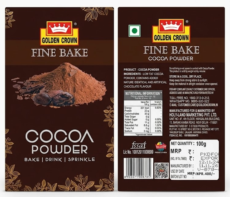 Premium Unsweetened Fine Bake Cocoa Powder for Baking & Drinking