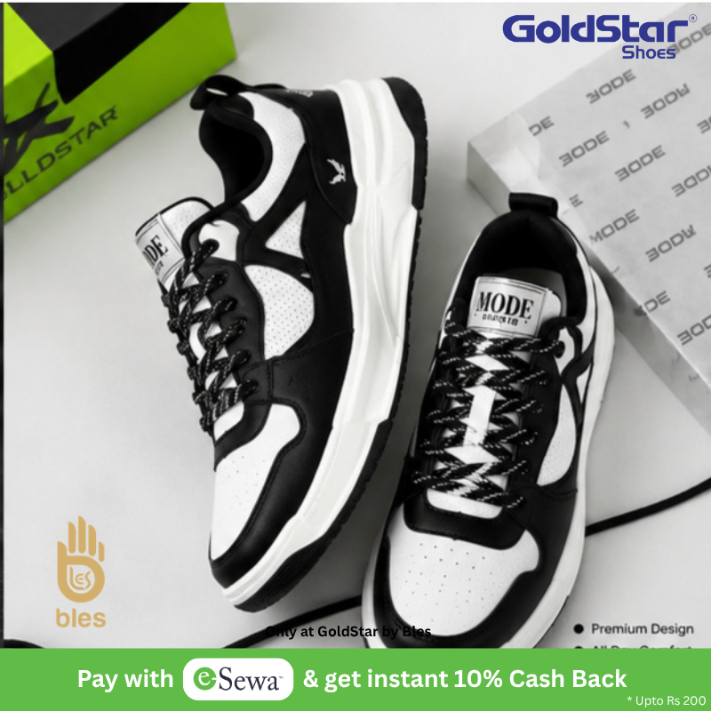Walking Shoes for Men and Women Goldstar Unisex Sneakers Black White Casual White Stylish Design Modern Outfit