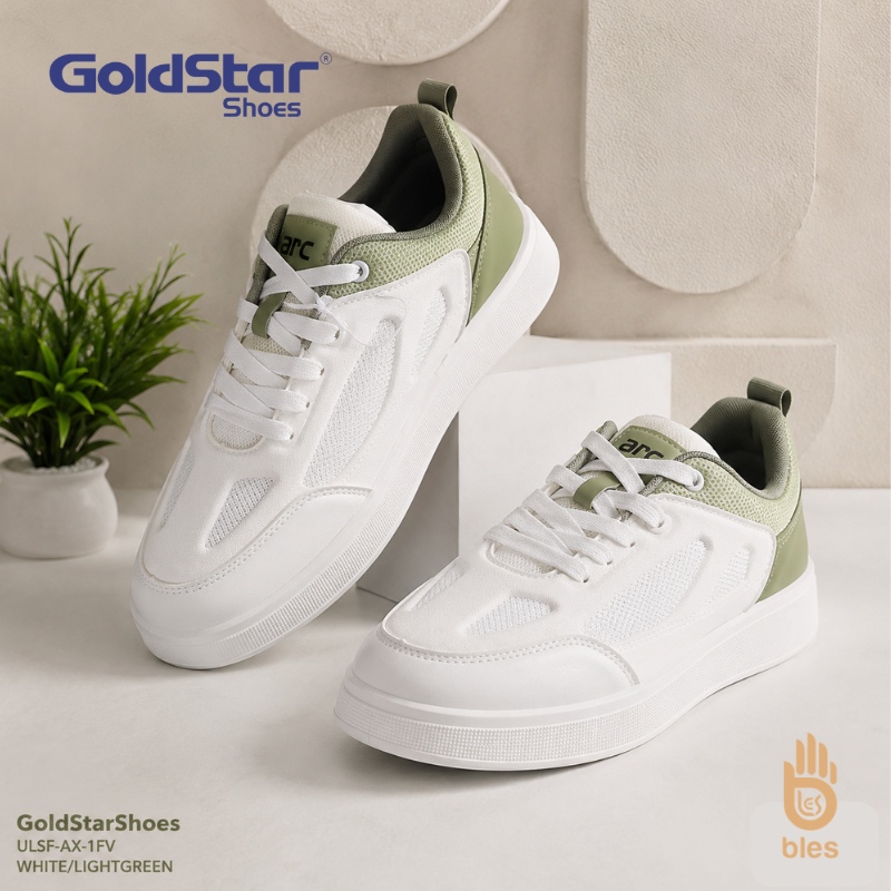 Goldstar ULSF-AX-1FV Unisex Lightweight Casual Sneakers – White/Light Green
