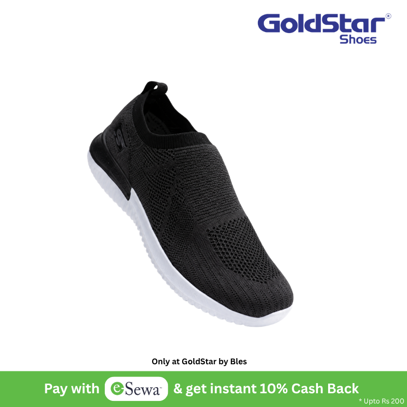 Goldstar G10 G1113 Charcoal Walking Shoes For Men Mesh Slip On Lightweight Comfortable Style