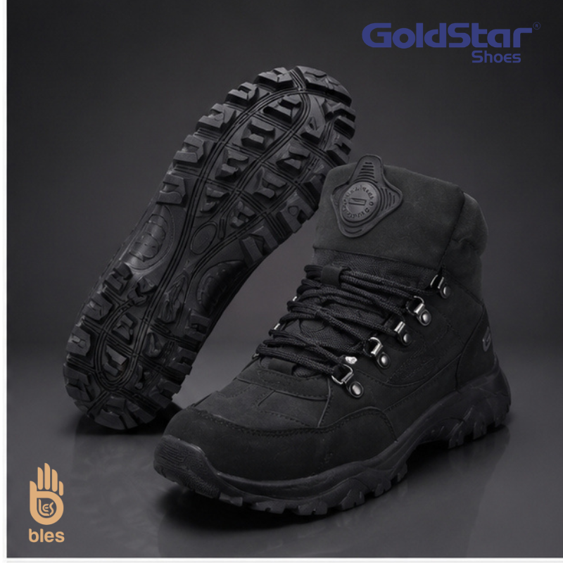Goldstar G10-G2006 Men's Hiking Boots Black | High Ankle Trekking Shoes | Durable Outdoor Adventure Footwear