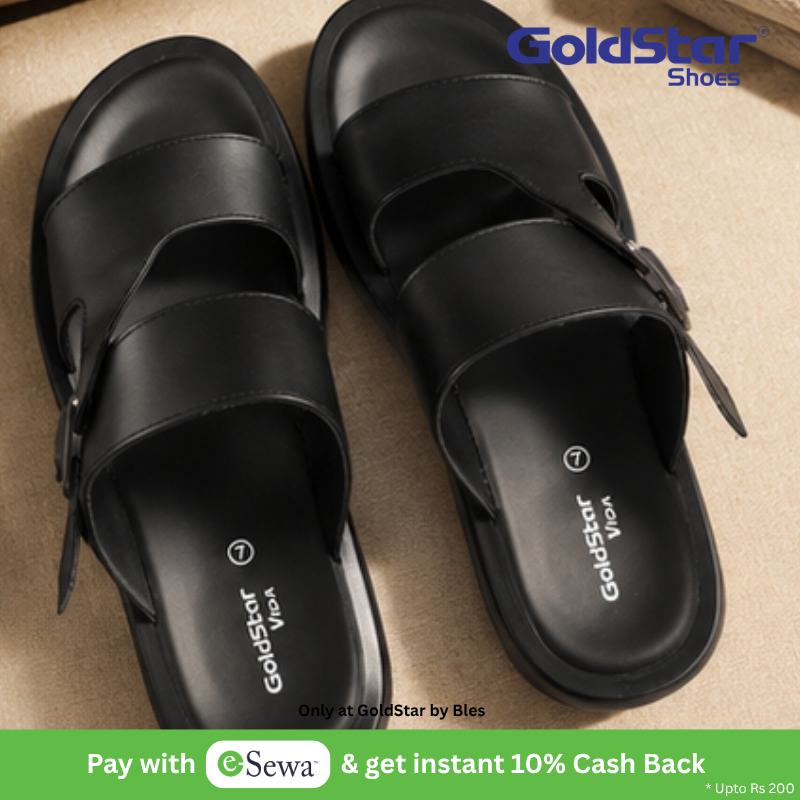 Goldstar ARI-5027 Black Slippers Lightweight Comfort Casual Footwear