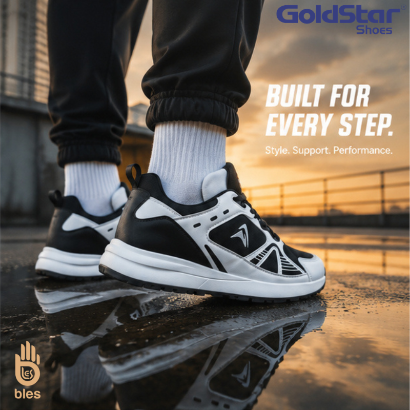 Goldstar AX-2HV Unisex Running & Casual Shoes White/Black