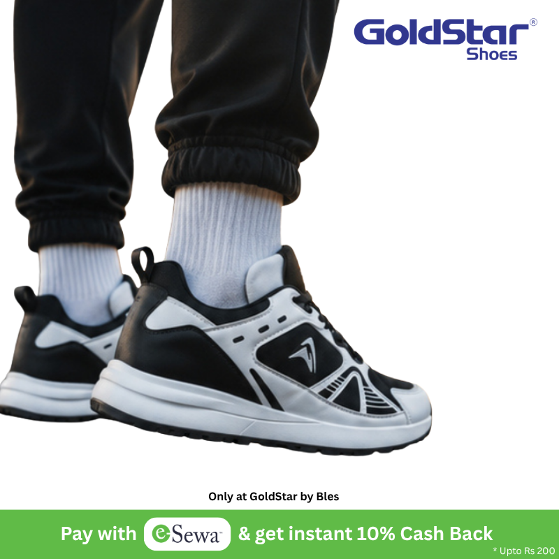 Goldstar Ax 2hv Unisex Running And Casual Shoes For Men And Women White Black Breathable Lightweight Lace Up Sneakers