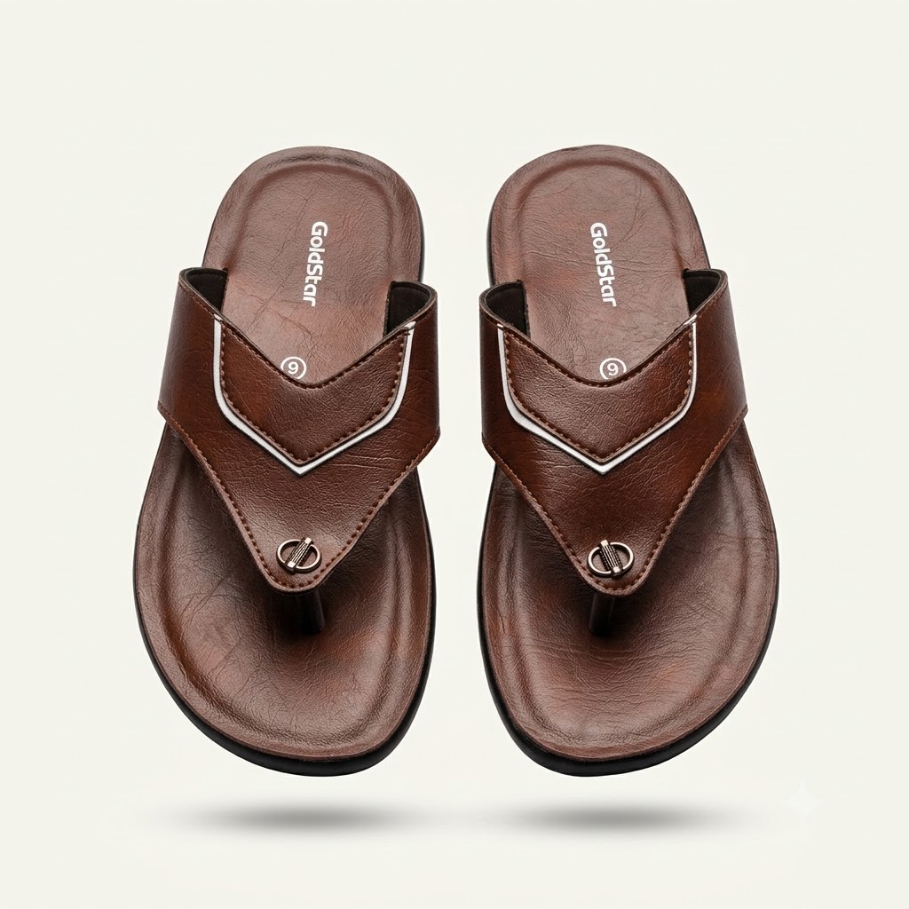 Goldstar Slippers PU Ari-5028 (Brown)