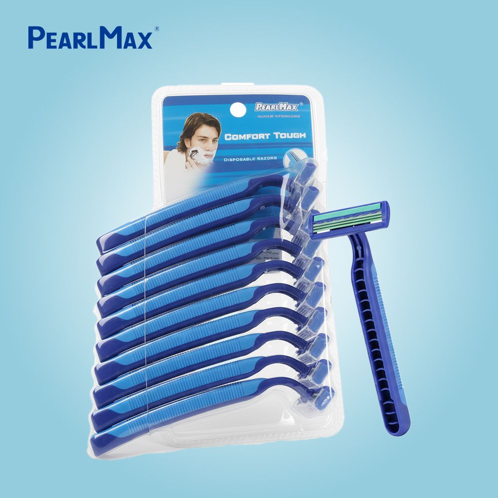 PearlMax Disposable Razor (Blue) | Super Stainless | 10 Razors | PM 01