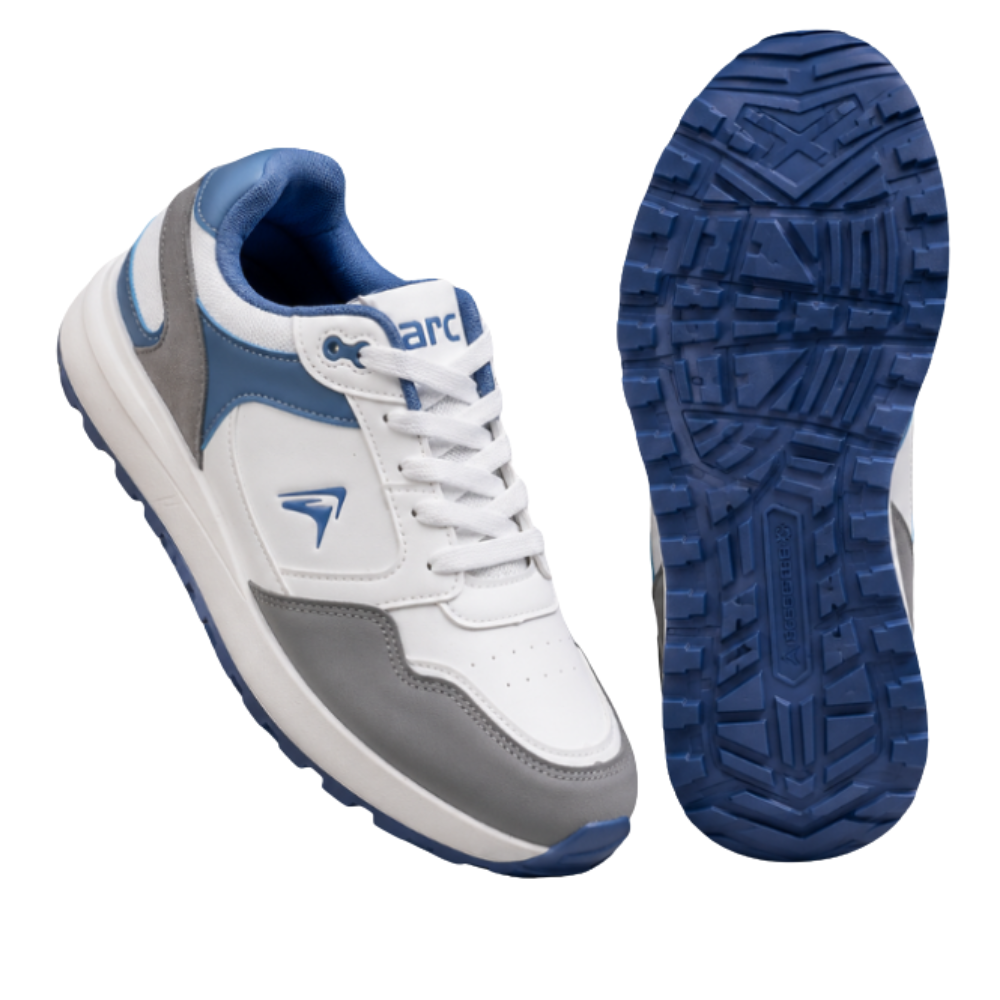 Goldstar Men's AX-2EV Casual Sneakers (White/Grey)