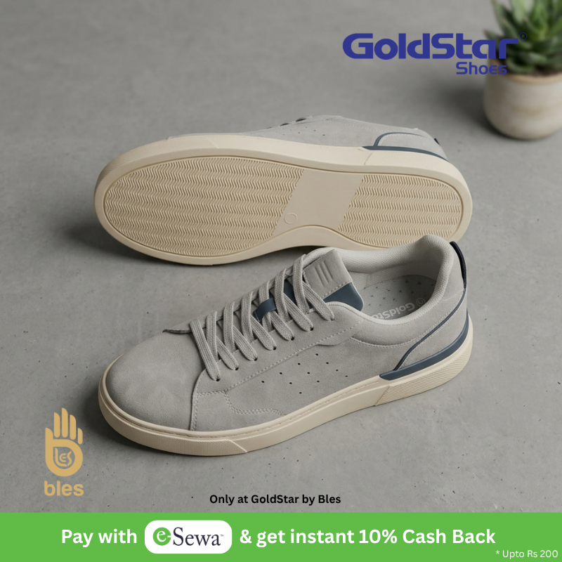Goldstar TECK-02 Premium Casual Shoes – Grey / Navy Accent