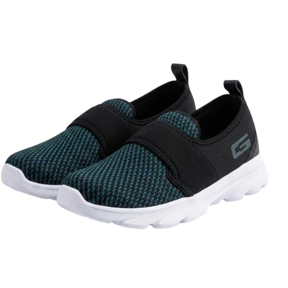 Goldstar G10-L604 Unisex Slip-On Running Shoes – Breathable Sea Green Knitted Mesh Sports Sneakers