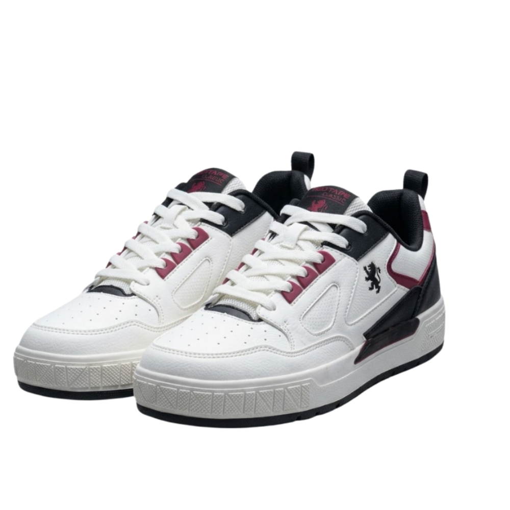 PERO RSLO73A x Red Tape Men's Classic Sneakers - Off-White/Burgundy