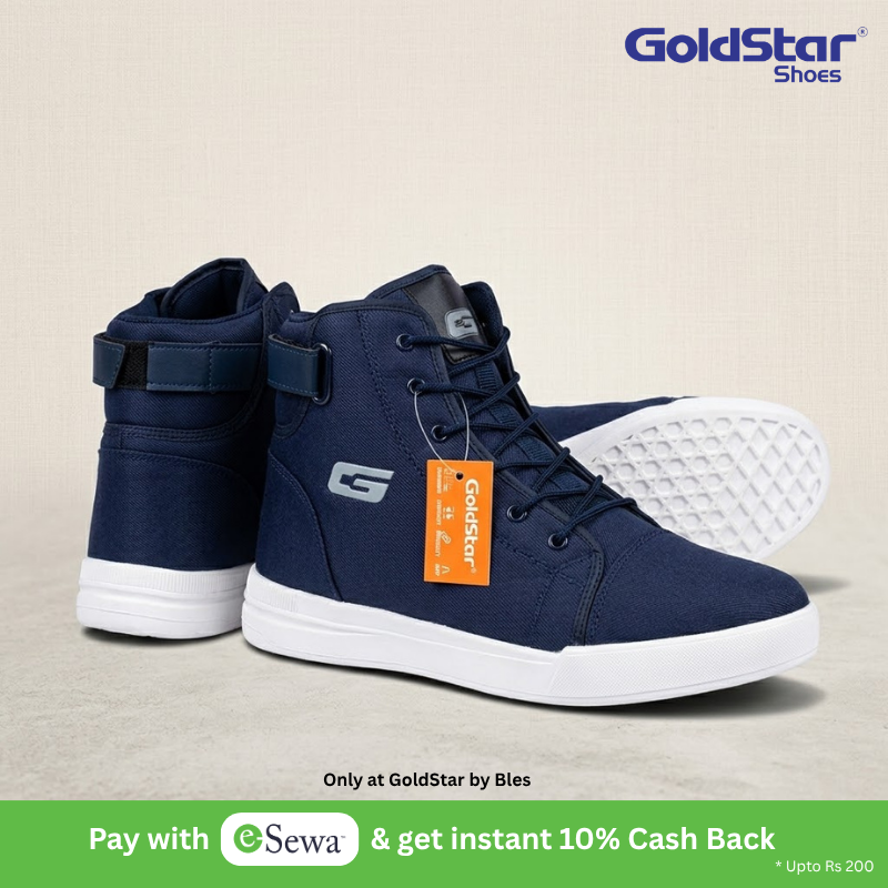 Goldstar G10-904 High Top Sneakers (Navy) – Casual Canvas Sports Shoes for Men