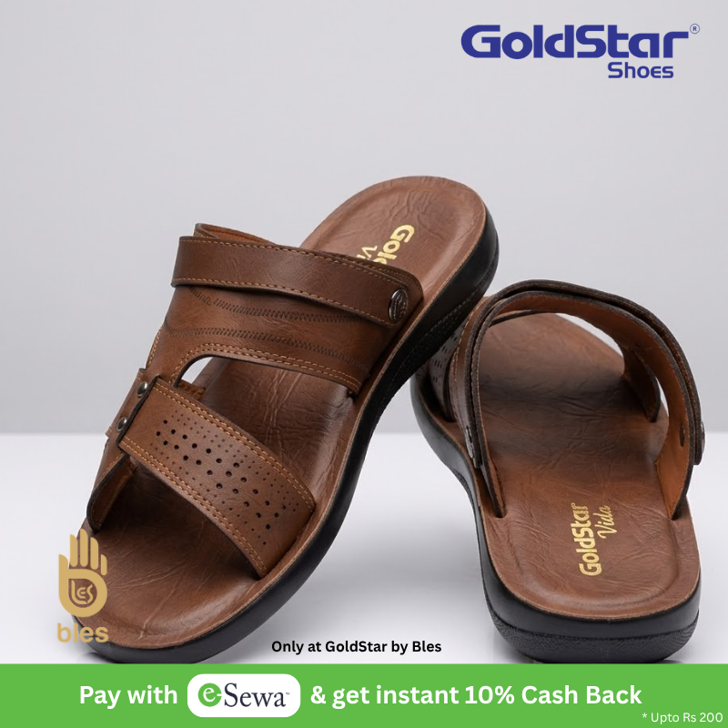 Goldstar Vida ARI-5007 Men's Brown Slippers | Comfort Pu Footwear