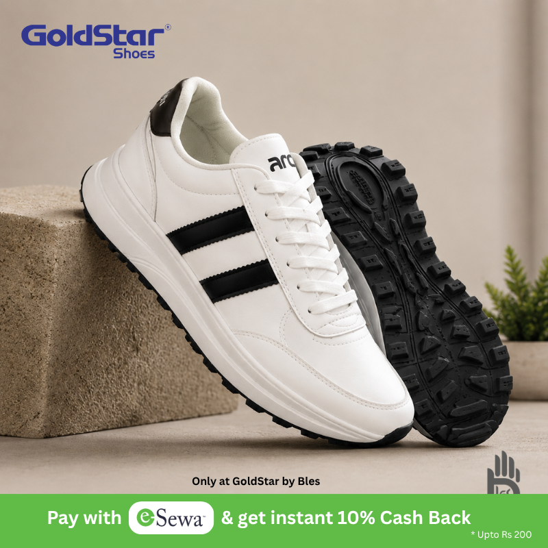 Goldstar ULSF-AXL-113CV Casual Shoes | Lightweight Sneakers | White/Black & White/Maroon