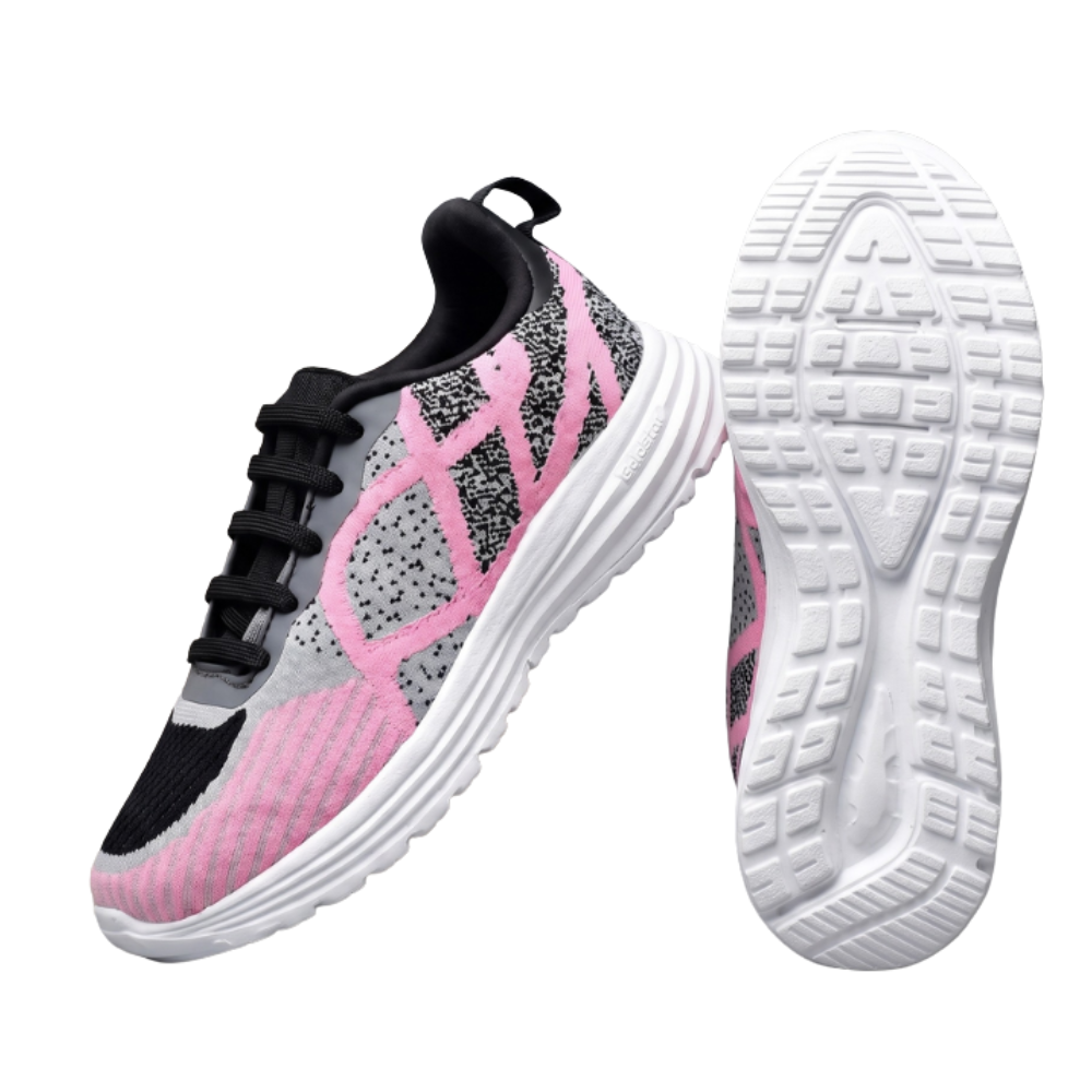 Goldstar Alba 06 Women's Running Shoes Black Pink Lightweight Sneakers
