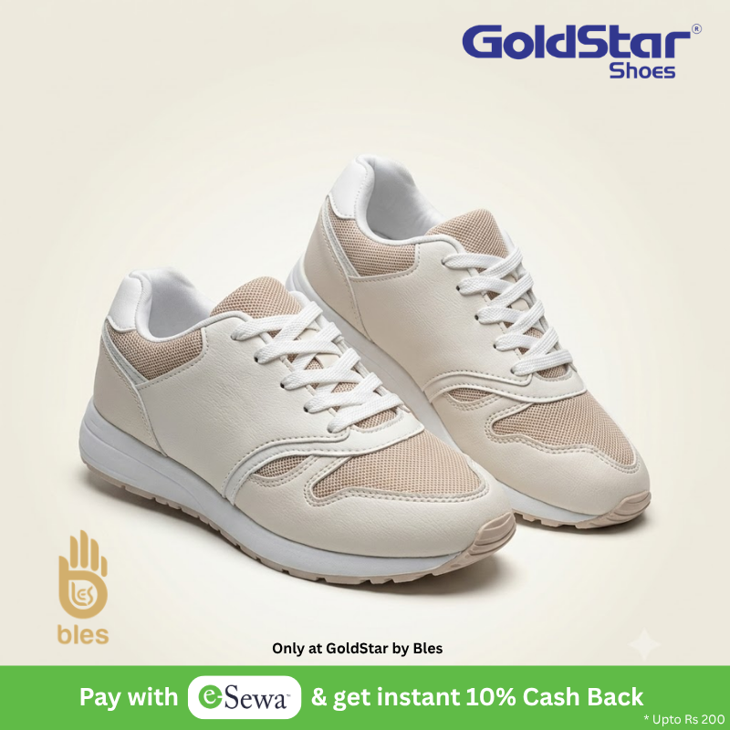 GoldStar Daisy-02 Lightweight Breathable Mesh Sneakers Beige/White [Daisy-02-BW-39]