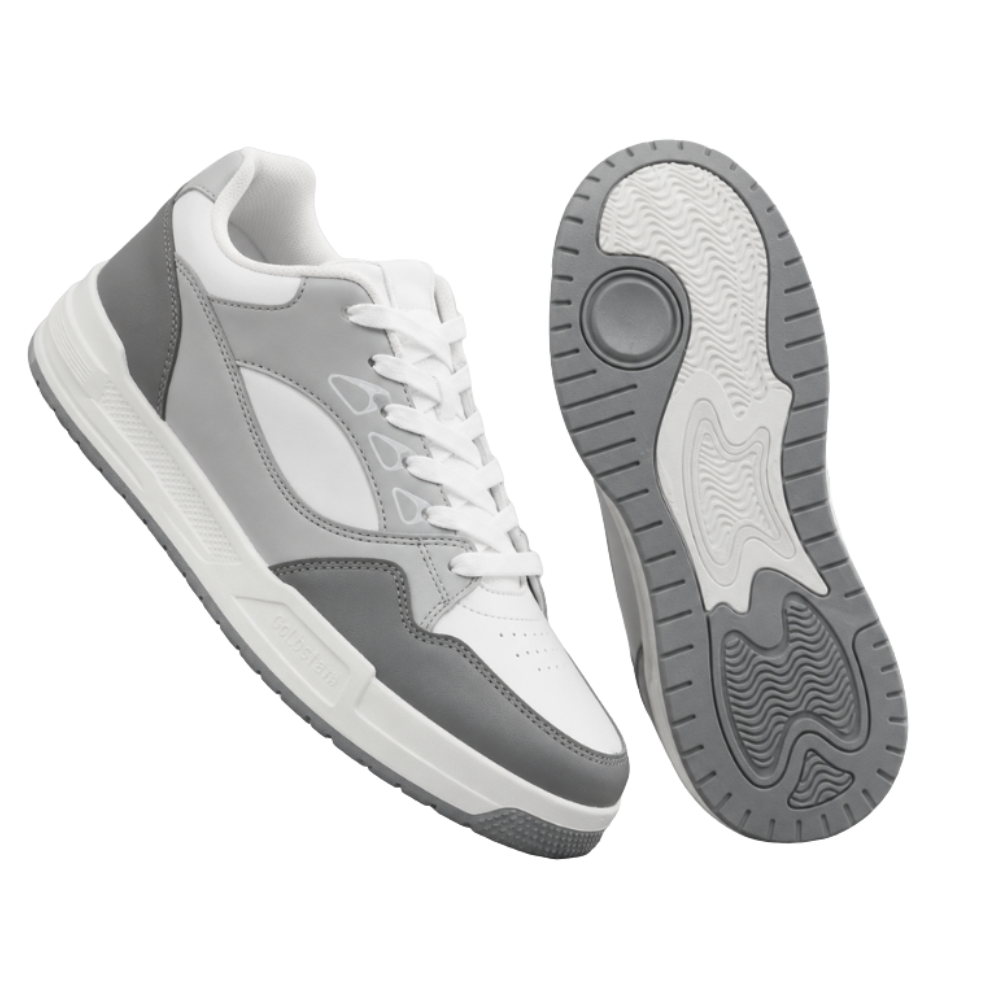 Goldstar Arc AX-6A Men’s White & Grey Casual Sneakers | Lightweight Everyday Streetwear Shoes